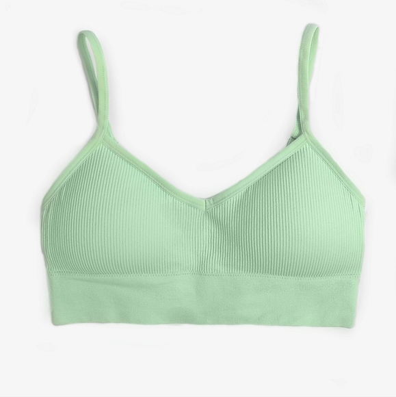 Blue NWT/NIB Maurice's Ribbed Padded V Neck Bralette, XXL - Picture 2 of 15